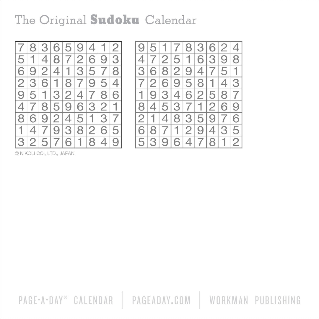 Original Sudoku PageADay® Calendar 2025