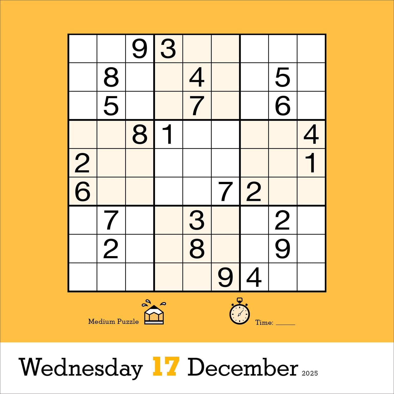 Original Sudoku PageADay® Calendar 2025