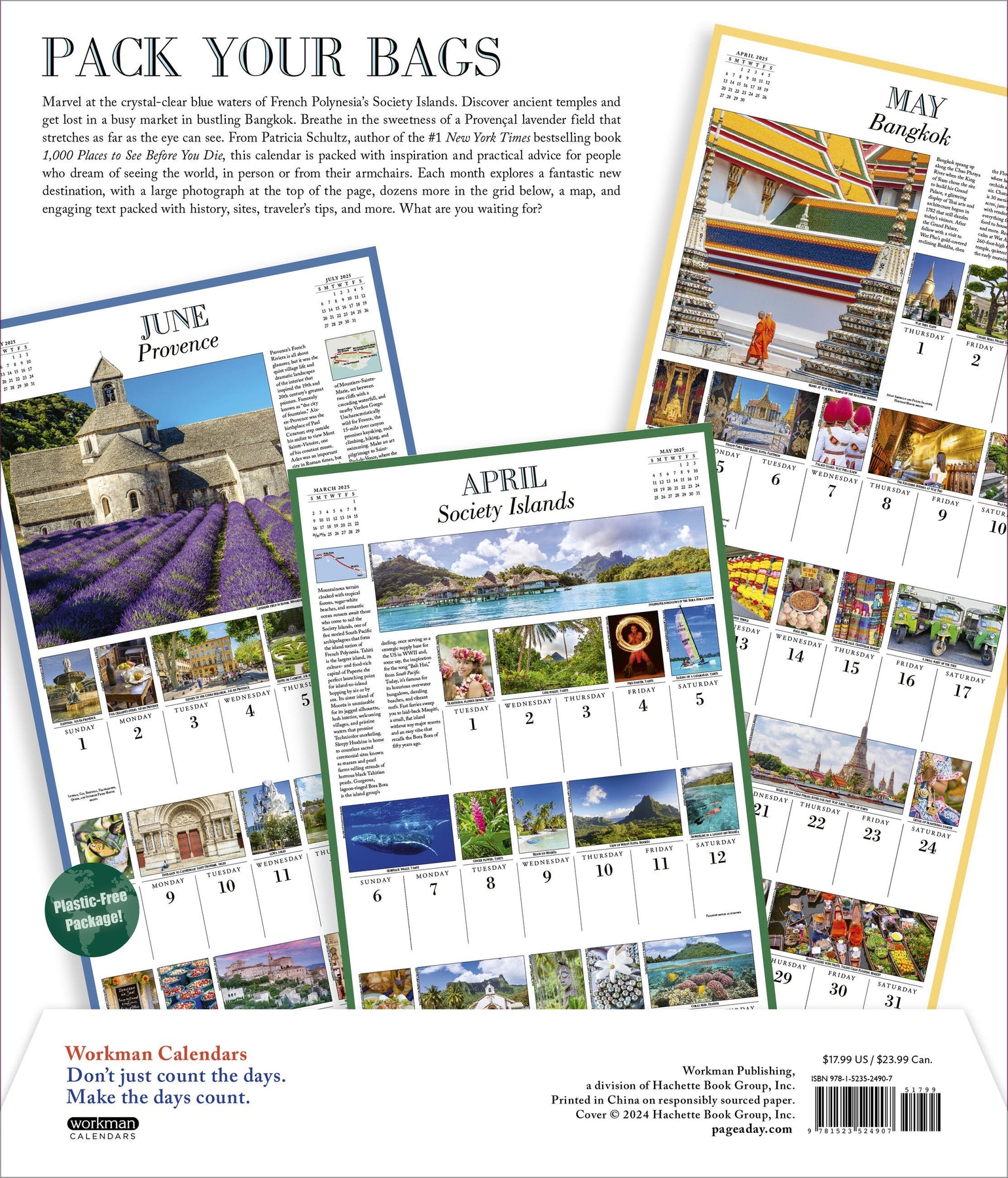 1,000 Places to See Before You Die PictureADay® Wall Calendar 2025