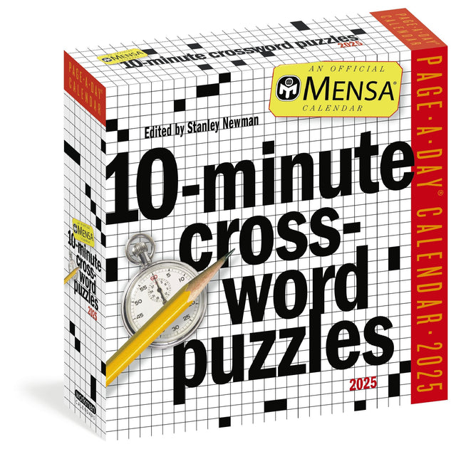 Mensa® 10Minute Crossword Puzzles PageADay® Calendar 2025