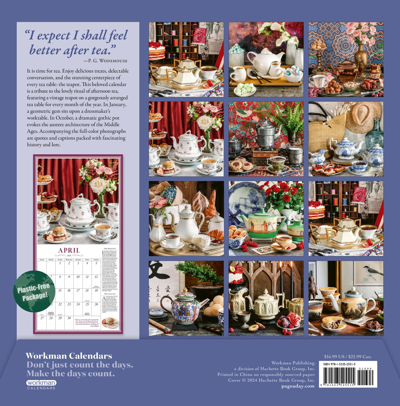 The Collectible Teapot Wall Calendar 2025 PageADay