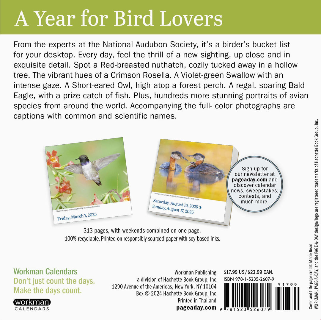 Audubon Birds PageADay® Calendar 2025