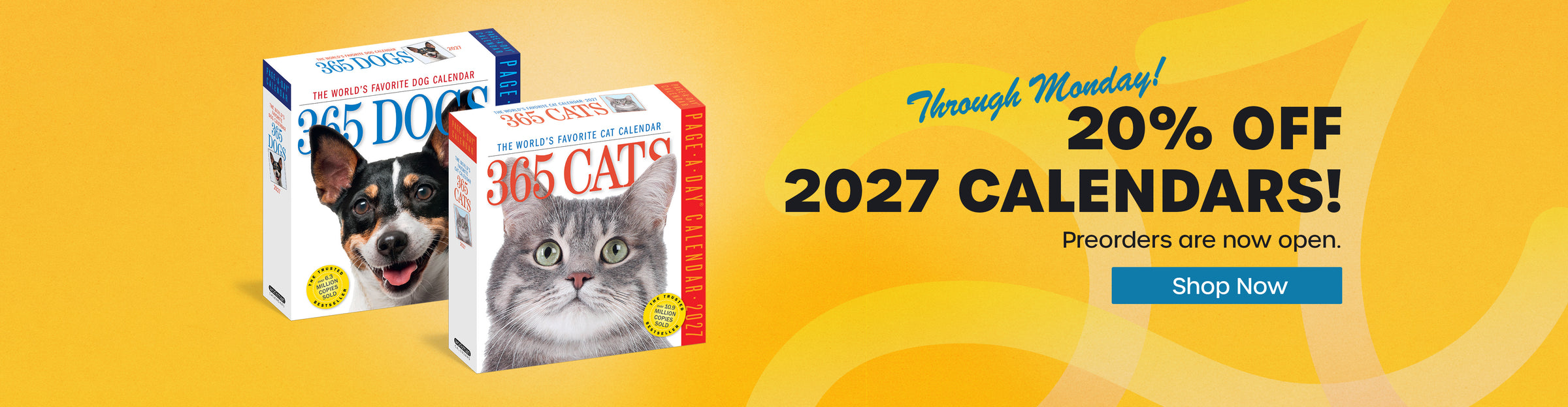 20% Off 2027 Calendar Preorders!