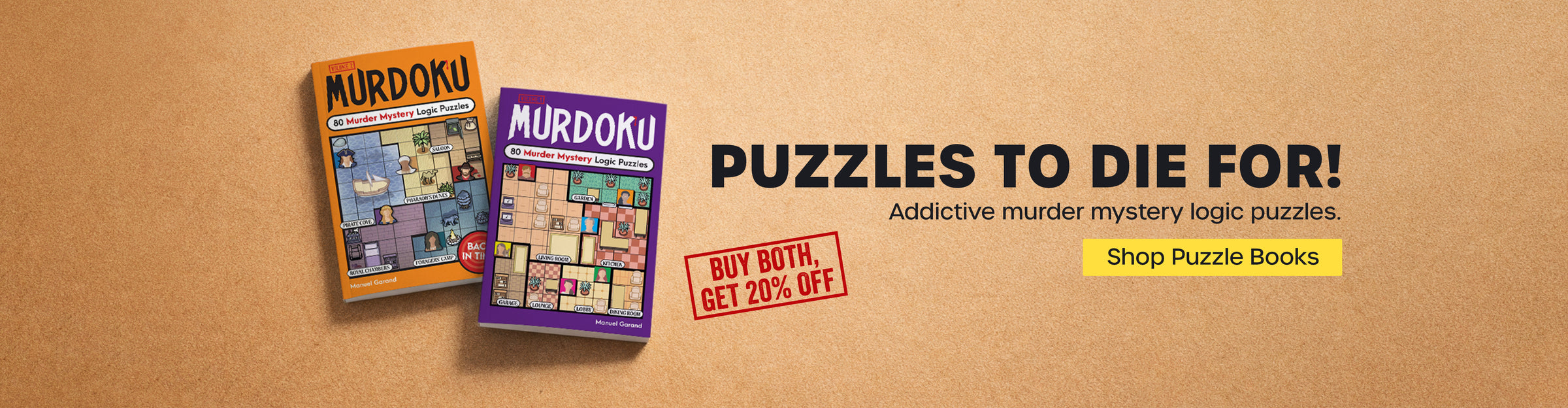 Murdoku Puzzle Books! Buy both, get 20% off!