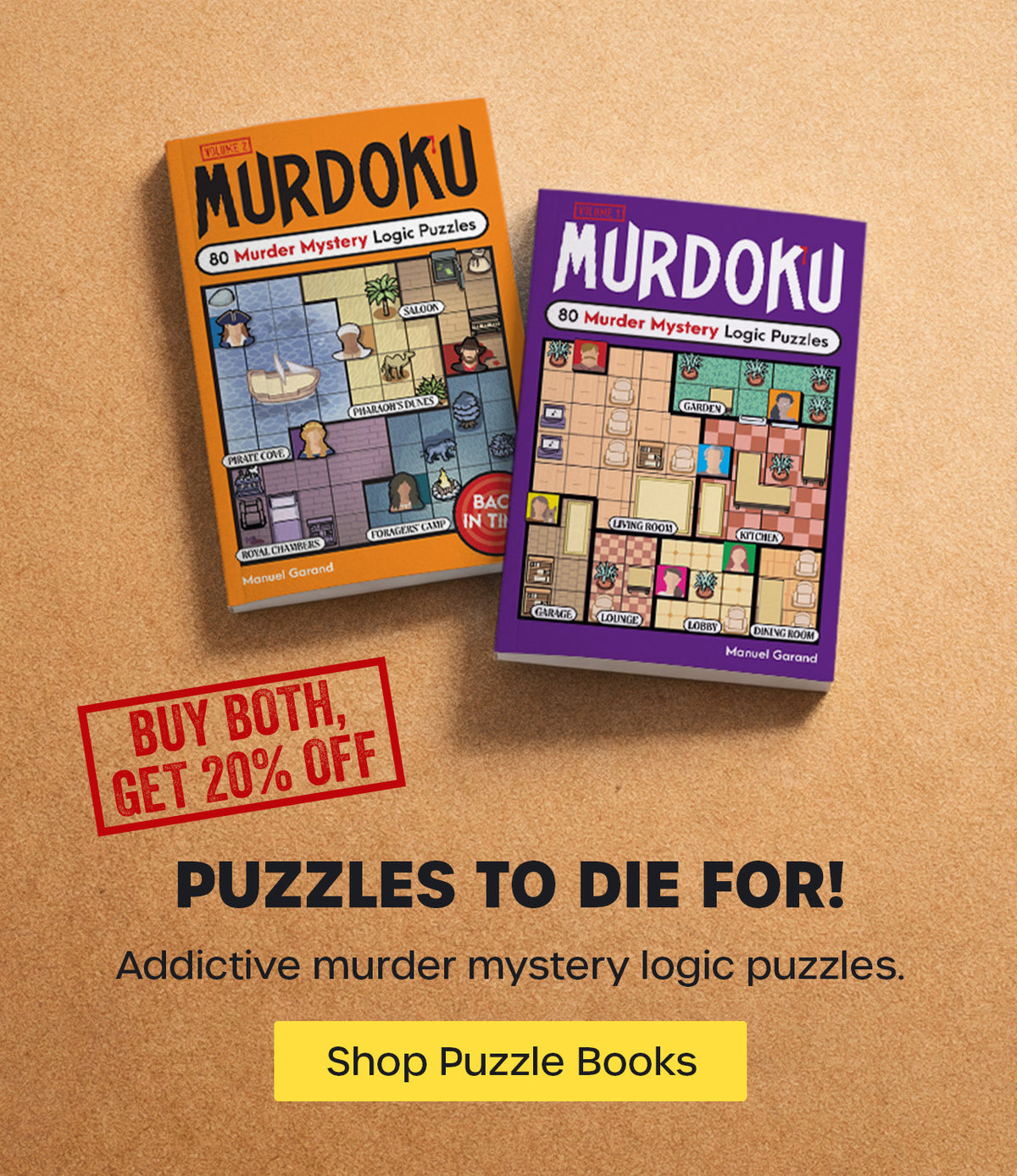 Murdoku Puzzle Books! Buy both, get 20% off!